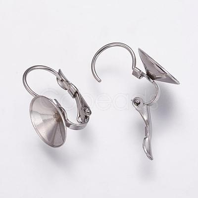 Tarnish Resistant 304 Stainless Steel Leverback Earring Findings STAS-K146-030-12mm-1