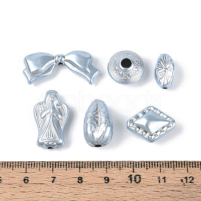 Pearlized Opaque Acrylic Beads OACR-T029-04G-1