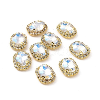 Oval Sew on Rhinestone X1-DIY-E062-05G-B04-1