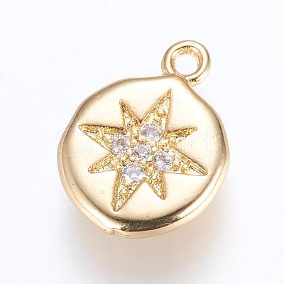 Brass Charms ZIRC-G116-08-1