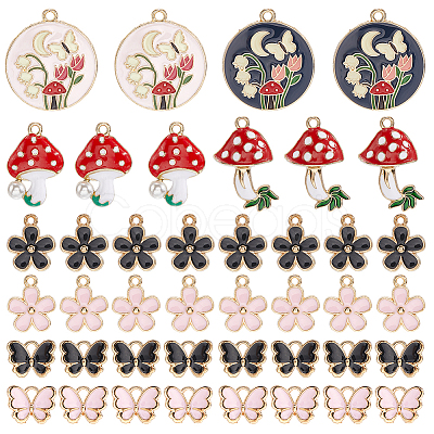 Alloy Enamel Pendants FIND-SC0016-07-1