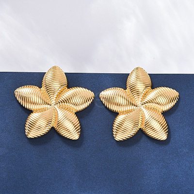 304 Stainless Steel Stud Earrings for Women EJEW-K306-19G-1