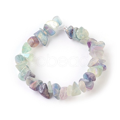 Natural Electroplated Fluorite Beads Strands G-G767-08A-1