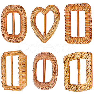 6Pcs 6 Styles Plastic Buckles DIY-GF0013-13-1