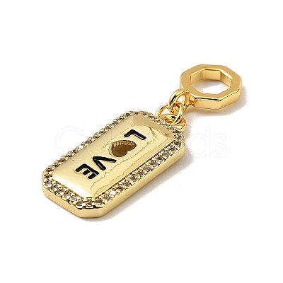 Brass Micro Pave Cubic Zirconia Pendants LS-KK-C111-02G-03-1