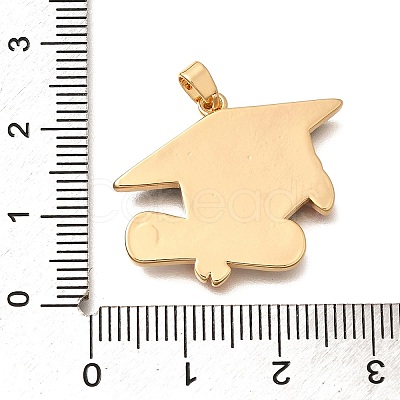 Brass Enamel Pendants KK-R212-17B-G-1