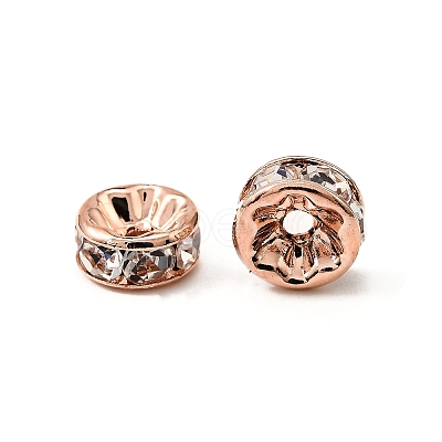 Brass Rhinestone Spacer Beads X-RB-A014-Z8mm-01RG-NF-1
