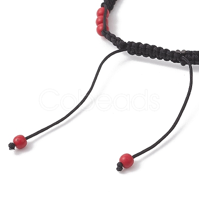 Synthetic Turquoise Beaded Bracelets for Women Men BJEW-JB13060-1
