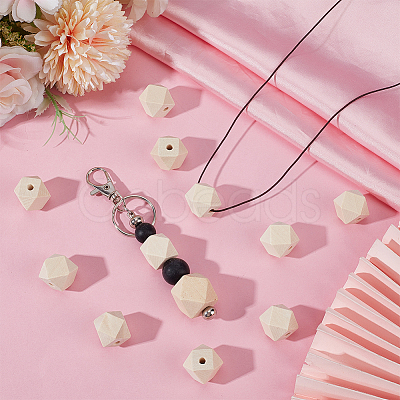 36Pcs Wood Beads WOOD-SP0001-51B-1