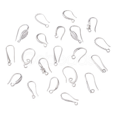 20Pcs 10 Styles Brass Earring Hooks KK-TA0002-29-1