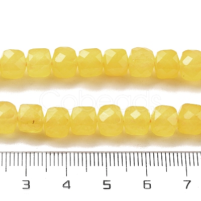 Natural Quartz Imitation Yellow Agate Beads Strands G-C179-B12-01-1