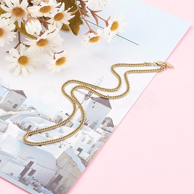 304 Stainless Steel Diamond Cut Cuban Link Chain Necklaces NJEW-JN03367-03-1