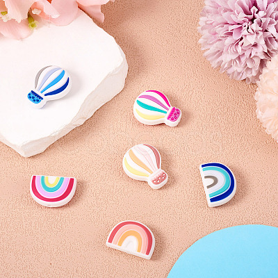 6Pcs 6 Styles Silicone Knitting Needle Cap Protector SIL-TA0002-40-1