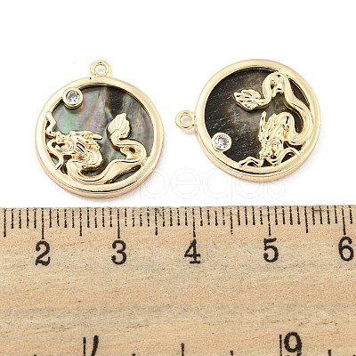 Brass Micro Pave Clear Cubic Zirconia Pendants KK-L211-011G-03-1