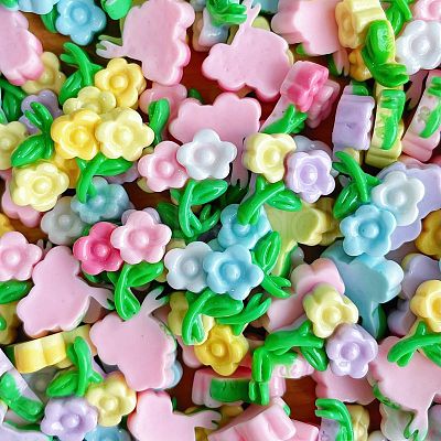 Opaque Resin Cabochons CRES-M037-05B-1