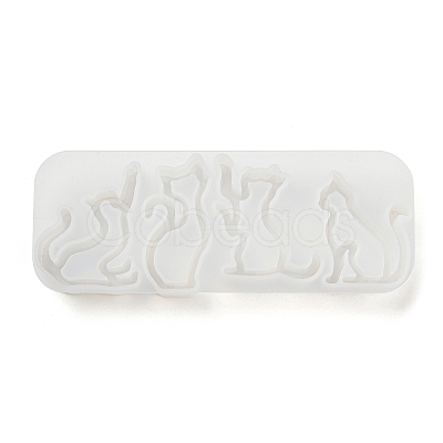 Cat Shape Quicksand DIY Silhouette Silicone Mold DIY-K067-02A-1