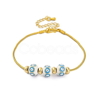 Brass European Bracelets BJEW-C080-03G-08-1