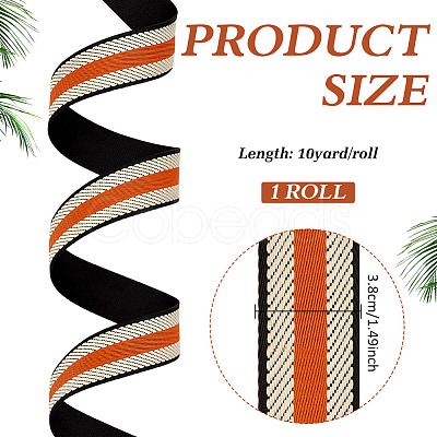 Polyester Grosgrain Ribbon OCOR-WH0105-091A-1