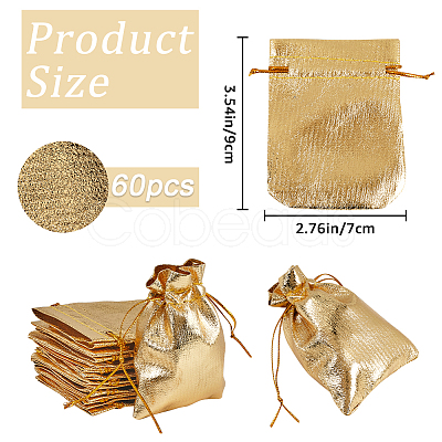 60Pcs Organza Drawstring Bags OP-BBC0001-01B-1