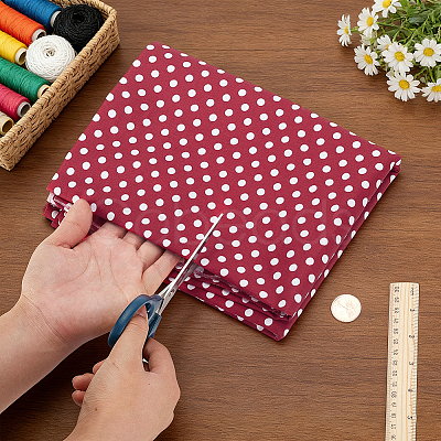 Polka Dot Pattern Cotton Fabric DIY-GA0010-22A-1