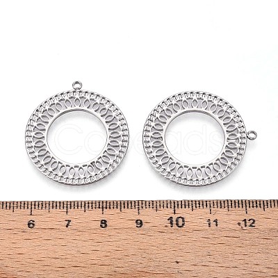 304 Stainless Steel Hollow Pendants STAS-T064-72P-1