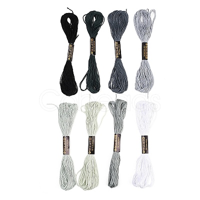 8 Skeins 8 Colors 6-Ply Polyester Embroidery Floss OCOR-CY0002-09D-1
