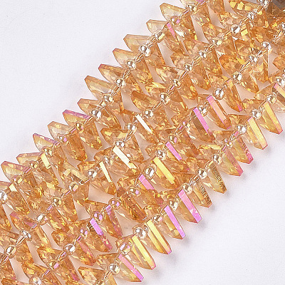 Electroplate Glass Beads Strands EGLA-S176-05A-B04-1