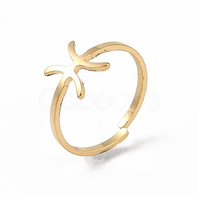 Real 18K Gold Plated 304 Stainless Steel Adjustable Finger Ring RJEW-L115-01G-03-1