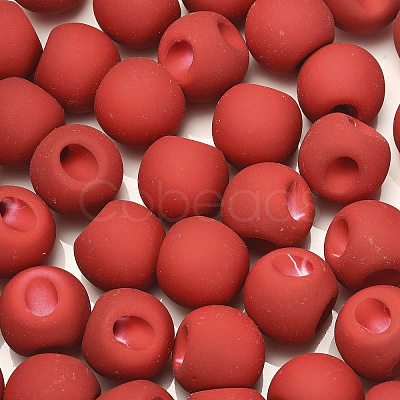 Rubberized Acrylic Beads OACR-G012-05-1