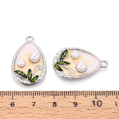 Rack Plating Alloy Enamel Pendants ENAM-N065-13P-1