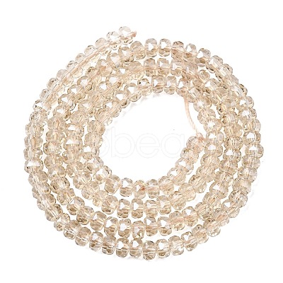 Electroplate Glass Beads Strands GLAA-Q105-03T-1