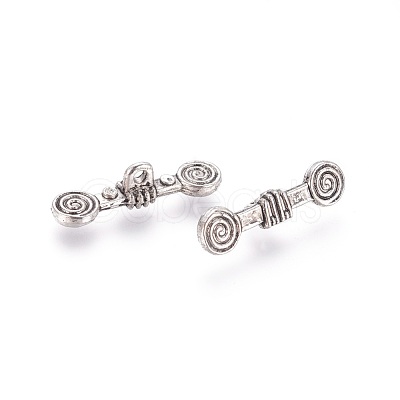 Tibetan Style Alloy Toggle Clasps TIBE-L003-015AS-1