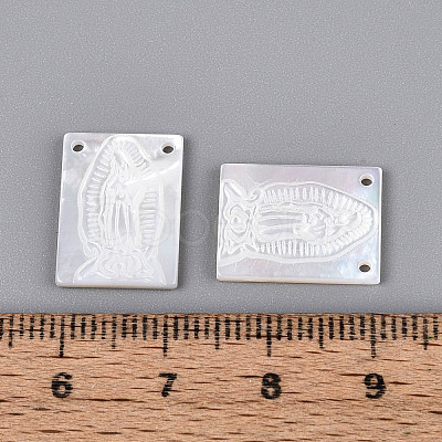 Natural White Shell Mother of Pearl Shell Pendants SSHEL-S264-005-1