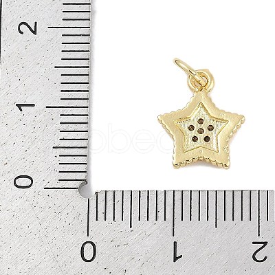 Brass Micro Pave Cubic Zirconia Pendants KK-Q028-39G-1