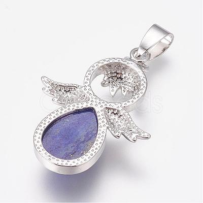 Natural Lapis Lazuli Pendants G-G651-A08-1