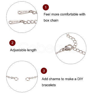 201 Stainless Steel Bracelet Making STAS-CJ0001-12P-1