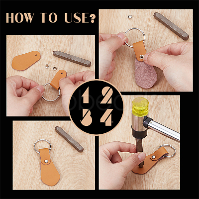 DIY Leather Keychain Making Kits DIY-OC0013-49-1