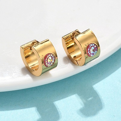 201 Stainless Steel Wide Huggie Hoop Earrings EJEW-D354-14G-1
