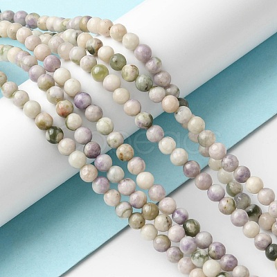 Natural Peace Jade Beads Strands G-E598-04D-1