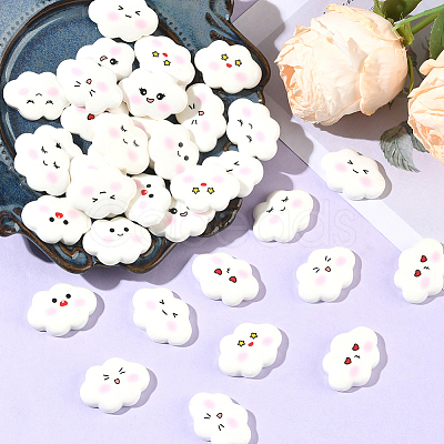 40Pcs 8 Styles Funny Opaque Resin Cabochons RESI-SC0036-69-1
