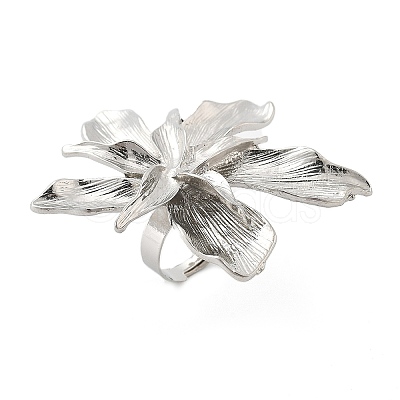 Flower Alloy Adjustable Rings for Women LS-RJEW-B108-01P-1