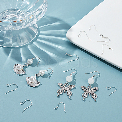10 Pairs 5 Style 925 Sterling Silver French Hooks with Coil and Ball STER-BBC0006-07-1