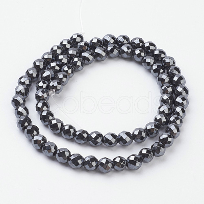 Non-Magnetic Synthetic Hematite Beads Strands HEMA-4D-1