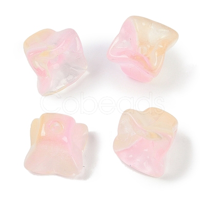 Transparent Spray Paint Glass Beads GLAA-H035-03D-1