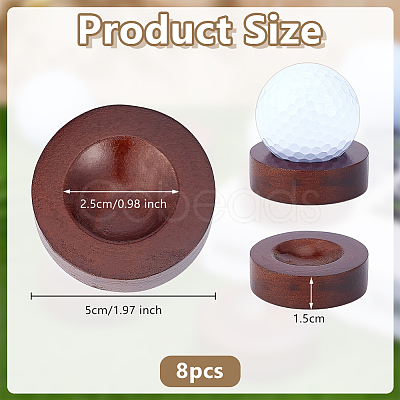 8Pcs Pine Board Golf Display Stands for Display Golf Ball ODIS-OC0001-95-1