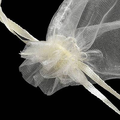 Rectangle Organza Drawstring Bags CON-PW0001-054C-18-1