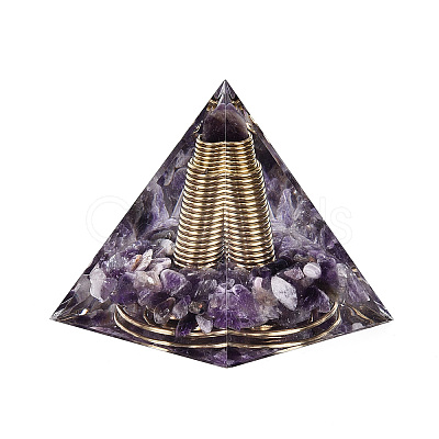 Orgonite Pyramid Resin Energy Generators DJEW-N003-07B-1