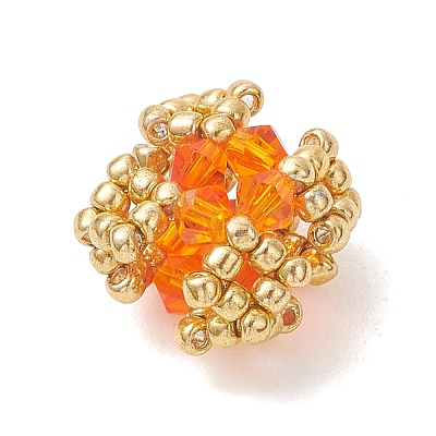 Transparent Glass Seed Beaded Beads PALLOY-MZ01244-1