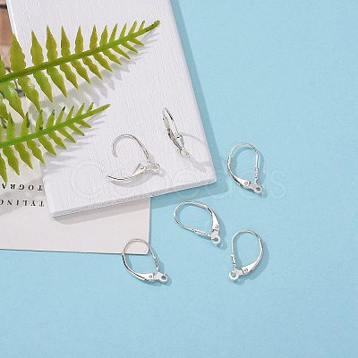 925 Sterling Silver Leverback Hoop Earring Findings STER-A002-181-1