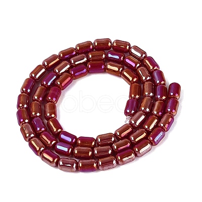 Electroplate Opaque Glass Beads Strands EGLA-Q132-03A-C02-1